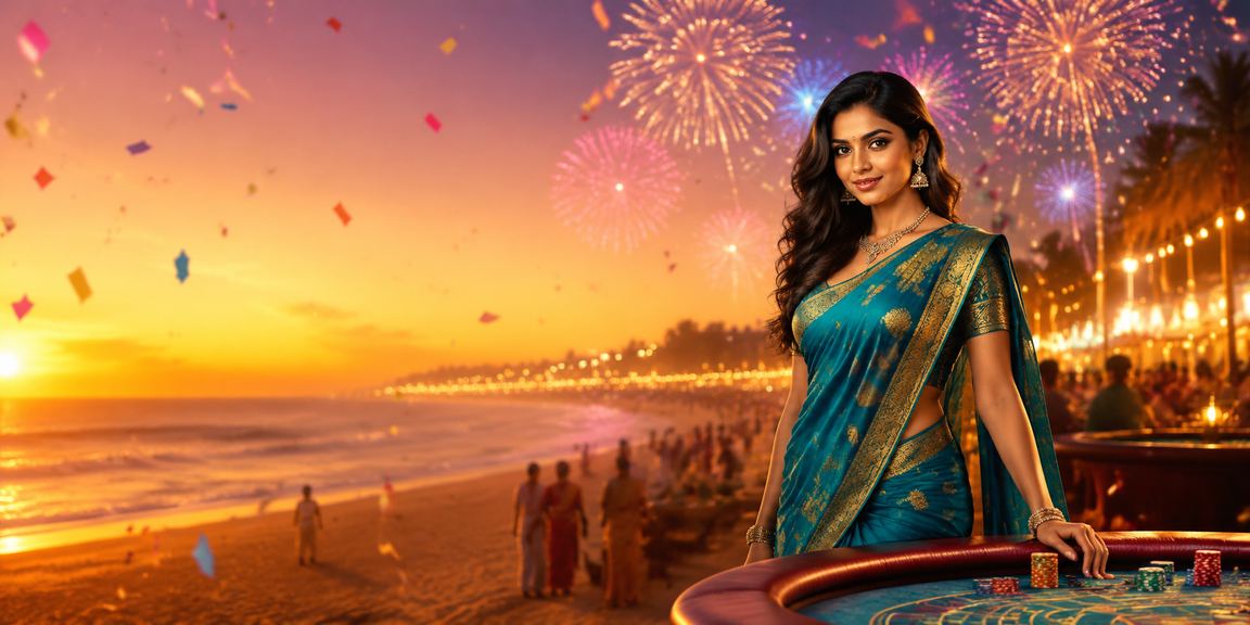 Chennai Marina beach casino entertainment scene at dusk